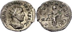 Coins - Ancient World Roman Empire Philip I Arab AR Antoninianus 244 - 249 AD (ND) RIC# 27b, RSC# 9; Silver 4.09 g.; Philip I Arab AD 244-249; Antioch Mint; Obv: IMP M IVL PHILIPPVS AVG, radiate, drap