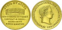 Gold Coins Austro-Hungary Ferdinand V Coronation in Milan 1838 Ferdinand I of Austria, Austrian Empire Token 1838, Coronation of Lombardy-Venetian king in Milan Ferdinand I. ( Österreich ), Kaisertum 