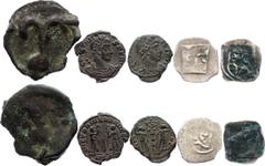 Ancient World Ancient World Lot of 5 Coins Lot Сontains 3 Ancient Coins & 2 Austria-Hungary Pfenning 1399-1441; With Silver