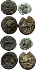 Ancient World Ancient World Ancient Greece, Lot of 4 Pieces Bronze 400 - 200 B.C. Ancient Greece, lot of 4 pieces bronze