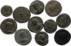 Ancient World Ancient World Roman Empire Lot of Late Bronze 11 Pieces 276 - 350 A.D Rome, lot of late bronze. 11 pieces.
