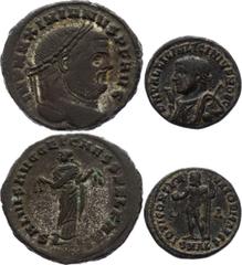 Ancient World Ancient World Roman Empire Lot of two Late Bronze 330 - 390 A.D. Rome, lot of two late bronze