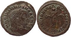 Coins - Ancient World Roman Empire AE Follis 293 - 305 AD Constantius I Chlorus RIC 28a; Copper 10,57g.; Obv: CONSTANTIVS CAES, Laureate head of Constantius right / Rev: SALIS AVGG ET CAESS FEL KART, 