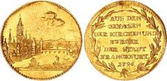 Coins - German States German States Frankfurt 1 Dukat 1796 KM# 289; J.u.F.# 964; Fr# 1025; Gold (.986) 3.45 g.; Contribution Ducat - French Revolutionary Army; Type A; XF