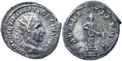 Coins - Ancient World Roman Empire Trajan Decius Æ Antoninianus 249 - 251 AD RIC IV 10b; Silver 4.39 g.; Trajan Decius (249-251); Obv: IMP C M Q TRAIANVS DECIVS AVG, radiate, cuirassed bust of Trajan 