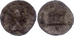 Coins - Ancient World Roman Empire Mediolanum Æ Antoninian 271 AD Divus Claudiu II Gothicus RIC 261; Bronze 2.91 g.; Struck under Quintillus or Aurelian.; Obv.: DIVO CLAVDIO, radiate head right. Rev.: