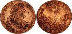 Coins - Europe France Token "Louis XVI - Partout La Victoire Me Suit" 1643 - 1715 (ND) Brass 5.61 g., 27.1 mm; Louis XIV le Roi Soleil (the Sun King) (1643-1715); Obv: Bust right of Louis XIV. Letteri
