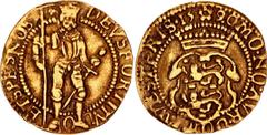 Coins - Europe Netherlands West Friesland 1 Ducat 1590 KM# 8, Ver# 59.1, N# 207705; Gold (.986) 3.12 g.; "Hungarian Dukat"; XF