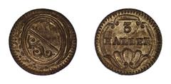 Switzerland Canton of Zurich Billon 3 Haller (KM: 180) UNC grade and with original lustre, scarce little coin