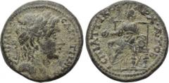 LYDIA. Saitta. Pseudo-autonomous. Time of Septimius Severus and Caracalla (193-217). Ae. Atticus, first archon for the second time. Obv: ΔHMOC CAITTHNΩN. Laureate head of Demos right. Rev: ЄΠI ATTIKOV