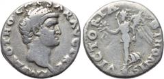 OTHO (69). Denarius. Rome. Obv: IMP M OTHO CAESAR AVG TR P. Bare head right. Rev: VICTORIA OTHONIS. Victory advancing left, holding wreath and palm frond. RIC² 16. Condition: Very fine. Weight: 3.14 g