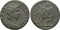 LYDIA. Magnesia ad Sipylum. Otacilia Severa (Augusta, 244-249). Ae. Obv: M ΩTA CEBHPA CEB. Diademed bust right, set on crescent. Rev: MAΓNETΩN CIΠΥ. Cybele seated left, holding phiale and sceptre; at 