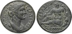 LYDIA. Tabala. Pseudo-autonomous. Time of Marcus Aurelius and Commodus (160-192). Ae. Obv: ΙЄΡΑ СVΝΚΛΗΤOС. Draped bust of the Senate right. Rev: ΤΑΒΑΛЄΩΝ / ЄΡΜΟС. River god Hermos reclining left, hold