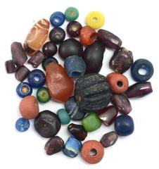 Ancient Vedic Primitive Bead Money from Ujjaini Area. Primitive Money Ujjaini Region ;Ancient Vedic Primitive Bead Money (1000-100 BC), Consisiting of 40 Beads, The smallest bead weights, beads used a