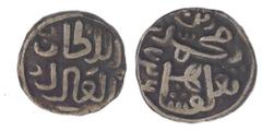 Sultanate Coins Billon One Third Tanka Coin of Muhammad Bin Tughluq of Delhi Sultanate. ;Delhi Sultanate, Muhammad Bin Tughluq (AH 725-752/1325-1351 AD), Billon 1/3 Tanka(10 Gani), AH 726, Obv: al-sul