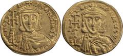 Byzantine Constantine V. Solidus; Constantine V; 741-775 AD. Constantinople, c. 741-51 AD, Solidus, 4.40g. Berk-225, Sear-1550. Obv: G N CO - N - StANtINUC Crowned frontal bust of Constantine V with s