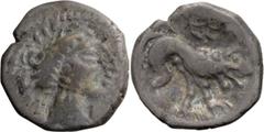 Ancient Greek Celtic Gaul, Imitation of Massalia. Drachm; Celtic Gaul, Imitation of Massalia; c. 200-150 BC, Drachm, 2.58g. Obv: Head of Artemis r. Rx: Lion standing r. Lot includes old handwritten en