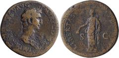 Roman Imperial Nerva. Sestertius; Nerva; 96-98 AD, Rome, 96 or 97 AD, Sestertius, 27.96g. RIC-64 or 86. Obv: IMP [NERVA] CAES AVG - P M TR P COS [II or III P P] Head laureate r. Rx: LIBERTAS - [PVBLIC