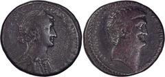 Imperatorial Cleopatra and Mark Antony. Tetradrachm; Cleopatra and Mark Antony; c. 36 BC, Tetradrachm, 14.14g. RPC-4094 (43 spec., 21 obv. dies). Obv: [BACIΛIC]CA KΛEOΠATPA ΘEA NEW[TEPA] Diademed, dra