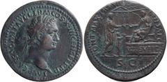 Roman Imperial Domitian sestertius, Saecular Games, early cast of a struck Paduan . Sestertius; Domitian sestertius, Saecular Games, early cast of a struck Paduan ; 81-96 AD, Sestertius, 21.10g. Klawa