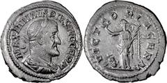Roman Imperial Maximinus I Thrax. Denarius; Maximinus I Thrax; 235-238 AD, Rome, 236-238 AD, Denarius, 3.04g. BM-186, C-107 (4 Fr.), RIC-23. Obv: MAXIMINVS PIVS AVG GERM Bust laureate, draped, cuirass