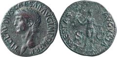 Roman Imperial Claudius I. 40-as; Claudius I; 41-54 AD, Rome, 41-2 AD, As, 9.99g. BMC-p. 185, von Kaenel-pp. 25-26. Obv: TI CLAVDIVS CAESAR AVG P M TR P IMP Head bare l. Rx: LIBERTAS - AVGVSTA around,