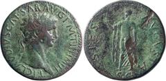 Roman Imperial Claudius I. Sestertius; Claudius I; 41-54 AD, Uncertain Thracian Mint, c. 51-4 AD, Sestertius, 28.52g. C-85, RIC-115 (Thracian mintage not recognized). Obv: TI CLAVDIVS CAESAR AVG P M T