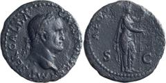 Roman Imperial Galba. 40-as; Galba; 68-69 AD, Rome, As, 9.99g. Kraay-415 (Dies Axii / Piii), RIC-491. Obv: IMP SER GALBA - CAES AVG TR P Head laureate r. Rx: AEQV- ITAS around, S - C across lower fiel