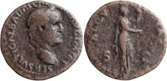 Roman Imperial Galba. 40-as; Galba; 68-69 AD, Rome, As, 8.96g. Kraay-Dies Avii / Pxiii (new combination). Obv: SER SVLPI GALBA IMP C[AESAR] AVG P M TR P Bust draped r. on globe, head bare. Rx: AEQVITA
