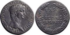 Roman Imperial Claudius I. Sestertius; Claudius I; 41-54 AD, Rome, c. 42-3 AD, Sestertius, 23.09g. BM-185, pl. 36.1; type of RIC-112. Obv: TI CLAVDIVS CAESAR AVG P M TR P IMP P P Head laureate r. Rx: 