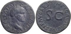 Roman Imperial Galba restored by Titus. 40-as; Galba restored by Titus; 68-69 AD, Uncertain Thracian Mint, 80-81 AD, As, 9.62g. RIC-496 (R2). Obv: SER GALBA IMP - CAES AVG TR P Head laureate r. Rx: IM