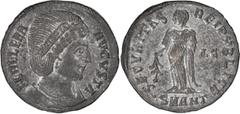 Roman Imperial Helena. Follis; Helena; Antioch, 325-326 AD, Follis, 2.99g. RIC-67. Obv: FL HELENA - AVGVSTA, Bust right. Rx: SECVRITAS - REIPVBLICE, Securitas standing left, raising robe and lowering 