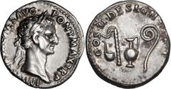 Roman Imperial Nerva. Denarius; Nerva; 96-98 AD, Rome, 96 AD, Denarius, 3.52g. BMC-p. 4. , citing Wiczay (6 Fr.) and a spec. in Vienna. Obv: IM[P NERVA] CAES AVG - PONT MAX TR P Bust laureate r., with