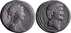 Imperatorial Cleopatra and Mark Antony. Tetradrachm; Cleopatra and Mark Antony; c. 36 BC, Tetradrachm, 14.14g. RPC-4094 (43 spec., 21 obv. dies). Obv: [BACIΛIC]CA KΛEOΠATPA ΘEA NEW[TEPA] Diademed, dra
