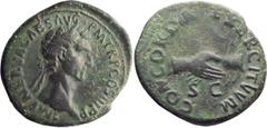 Roman Imperial Nerva. 40-as; Nerva; 96-98 AD, Rome, 97 AD, As, 12.39g. BM-128. Obv: IMP NERVA CAES AVG - P M TR P COS III P P Head laureate r. Rx: CONCORDIA - EXERCITVVM on l. and r., S C in lower fie