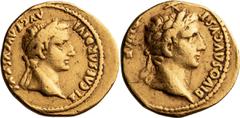 Roman Imperial Tiberius Divus Augustus. Aureus; Tiberius Divus Augustus; 14-37 AD, Lugdunum, c. 14-16 AD, Aureus, 7.70g. RIC-24, C-3, Calico-311, BMC-29. Obv: TI CAESAR DIVI AVG F AVGVSTVS, Laureate h