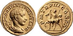 Roman Imperial Gordian III. Aureus; Gordian III; 238-244 AD, Rome, 240 AD, Aureus, 5.01g. RIC-80 (R), C-233 (120 Fr.), Calicó-3220. Obv: IMP GORDIANVS PIVS FEL AVG Bust laureate, draped, cuirassed r. 