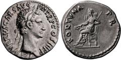 Roman Imperial Nerva. Denarius; Nerva; 96-98 AD, Rome, 97 AD, Denarius, 3.43g. BM-41, C-79, Paris-28, RIC-17. Obv: IMP NERVA CAES AVG - P M TR P COS III P P Head laureate r. Rx: FORTVNA - P R Fortuna 