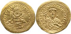 Byzantine Constantine VIII. AR Histamenon Nomisma; Constantine VIII; Constantinople, 1025-1028 AD, Histamenon Nomisma, 4.35g. S-1815. Obv: Bust of Christ facing, wearing nimbus cruciger with annulets 