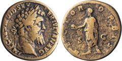 Roman Imperial Didius Julianus. Sestertius; Didius Julianus; 193 AD, Rome, Sestertius, 19.05g. BM-30, C-17 (30 Fr.), RIC-16 (Rare). Obv: IMP CAES M DID SEV - ER IVLIAN AVG Head laureate r. Rx: RECTOR 