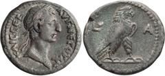 Roman Provincial Nerva. Tetradrachm; Nerva; 96-98 AD, Alexandria, Egypt, Year 1 = 96/7 AD, Tetradrachm, 12.62g. RPC-4113 (25 spec.). Obv: AVT NEPOVAC - KAIC CEB Head laureate r. Rx: Eagle with closed 