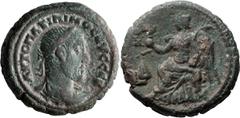 Roman Provincial Maximinus I Thrax. ; Maximinus I Thrax; 235-238 AD, Alexandria, Egypt, Year 4 = 237/8 AD, Billon Tetradrachm, 13.38g. Cologne-2583, Emmett-3291/4 (R1). Obv: AVTO MAΞIMINOC EVC CEB Bus