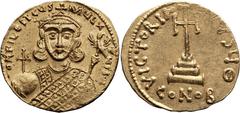Byzantine Philippicus. Solidus; Philippicus; 711-713 AD. Constantinople, Solidus, 4.45g. Berk-204, Sear-1447, MIB-1. Obv: D N FILEPICUS - MULTUS AN Bust facing, with short beard, wearing crown and lor