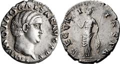 Roman Imperial Otho. Denarius; Otho; 69 AD, Rome, Denarius, 3.59g. BM-17. Obv: IMP M OTHO CAESAR AVG TR P Head bare r. Rx: SECVR - I - TAS P R on l. and r., Securitas standing l. holding wreath and sc