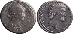 Imperatorial Cleopatra and Mark Antony. Tetradrachm; Cleopatra and Mark Antony; c. 36 BC, Tetradrachm, 14.14g. RPC-4094 (43 spec., 21 obv. dies). Obv: [BACIΛIC]CA KΛEOΠATPA ΘEA NEW[TEPA] Diademed, dra