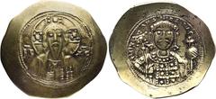 Byzantine Michael VII. AR Histamenon Nomisma; Michael VII; Constantinople, 1071-1078 AD, EL Histamenon Nomisma, 4.39g. DO-2c, S-1868. Obv: IC - XC, Bust of Christ Pantokrator facing, wearing tunic and
