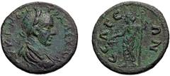 Roman Trajan Decius. AE 23; Trajan Decius; 249-251 AD, Selge, Pisidia, AE 23, 6.73g. RPC-1023 (10 spec.), pl. 70 (same dies). Obv: AV K G ?E KV ?PA ?????N EVC Bust laureate, cuirassed r. Rx: CE?GE - O
