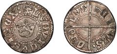 World France, ND, Obol, EF; France, ND Obol, EF, Louis XI 1461-1483. Tours Standard. 16mm, 0.8g. Long cross. Royal issue. Full legends and nice toning. Roberts-2675. ($125)