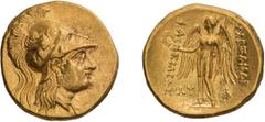 Ancient Gold Syria, Alexander I, 152-145 BC. Drachm; Syria, Alexander I, 152-145 BC; 149-47 BC, Drachm, 4.16g. SC-1785.12a. Obv: Diademed head of Alexander I r. Rx: ??S???OS ?????????? in two lines on