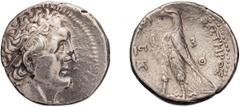 Ancient Greek Silver Ptolemaic, Ptolemy III. Tetradrachm; Ptolemaic, Ptolemy III; 246-221 BC. Joppa, Year 2=246/5 BC, Tetradrachm, 14.16g. Sv-1039 (3 spec.), Lorber-868. Obv: Diademed portrait of Ptol